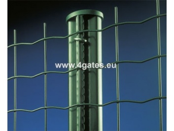 Apaļš žoga stabs ZN+RAL 6005; 48x2500 mm, ar gropi