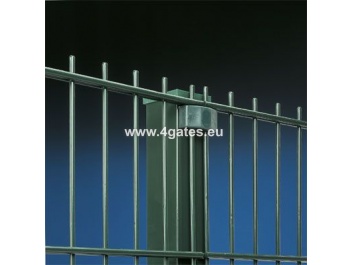Square poles for panel fence