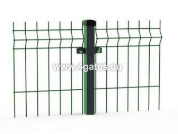 3D panel fence GALVANIZED + RAL6005 green